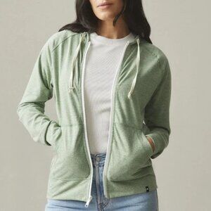 American Giant Women's Size Small Lightweight Dill Full Zip Hoodie Heathered